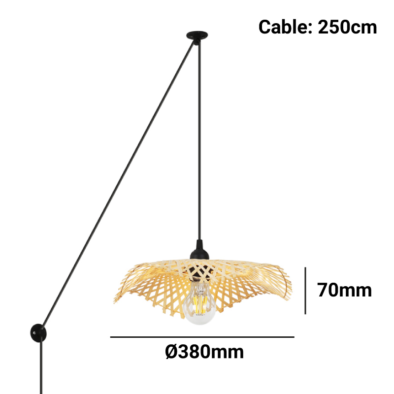 Lampe suspendue en osier